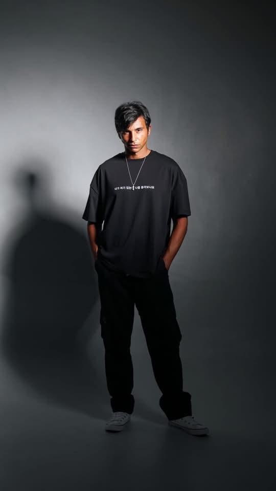 Midnight Hangul Tee — front view